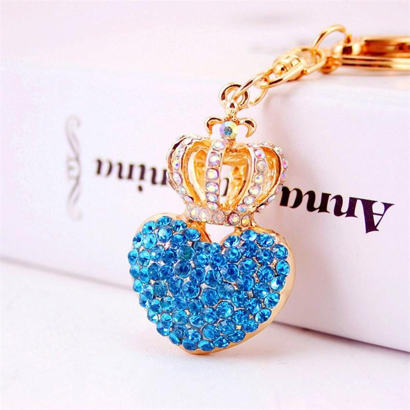 Cute Hollow Crown Pendant Keychains For Women Key Chains Rings Luxury Car Holder Bag Charm
