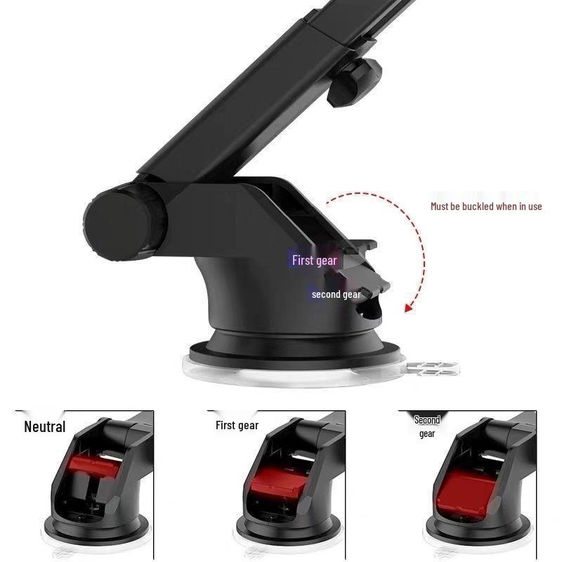 Adjustable Car Phone Holder with Suction Cup Base for Dashboard and Glass