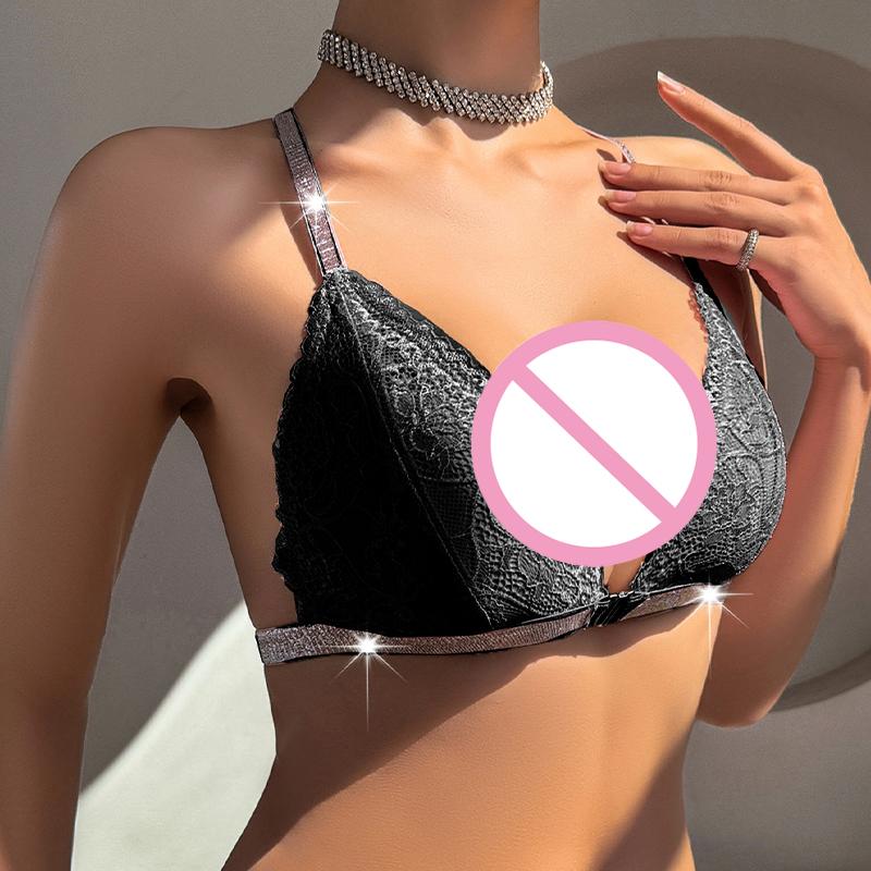 Sexy Backless Women Bras Party Underwear Female Lingerie Breathable Camisole Removable Bra Front Button Women'S Lingerie