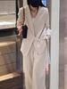 Spring & Autumn Plus Size Wide-Leg Pants Women's Casual Two-Piece Set