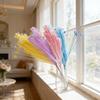 Yousheng Colorful Faux Pampas Grass Fluffy Artificial Bulrush Fake Tall Reed Stems Vase Filler for Living Room Wedding Boho Floral