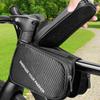 Bicycle Frame Top Tube Bag Waterproof Touchscreen Phone Holder Mountain Bike Bag for Road Mountain City Cycling Electric