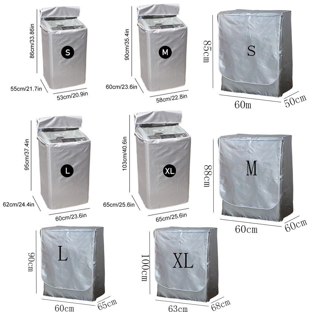 Dustproof Washing Machine Dryer Dust Cover Adjustable Waterproof Cover Protective Cover Home