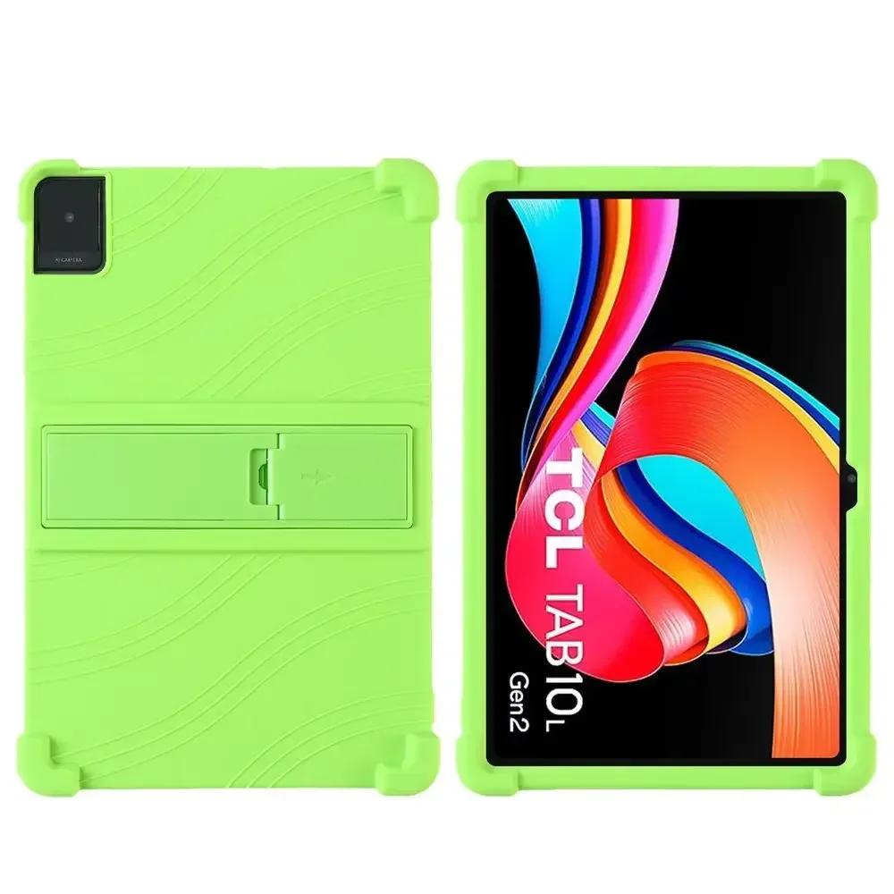 Für TCL Tab 10L Gen 3 LTE & 2 Hülle 8193A 8492A 10,1" Tablet-PC Silikon Stoßfeste Hülle mit Ständer auf der Rückseite Weich