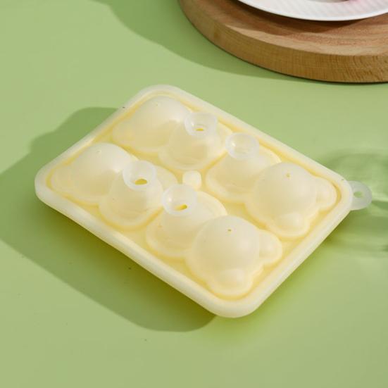 Ice Cube Mold Bear Shape Ice Making Mold Food-Grade Flexible Silicone Ice Tray for Drinks Candy Chocolate