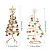 Bell Tabletop Christmas Tree Table Centerpiece Wrought Iron Vintage Style Christmas Mini Christmas Tree for Shelf Mini Christmas Tree