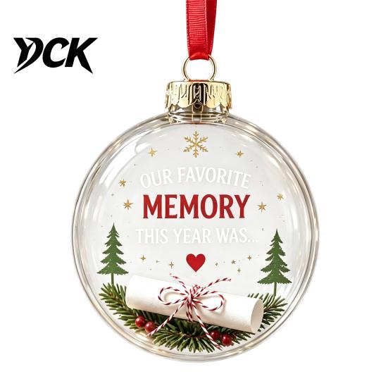 Christmas Ball Decor Clear Acrylic Fillable Ball, DIY Transparent Ornament for Xmas Tree Tree, Hanging Holiday, Wedding, Party, Home Decoration