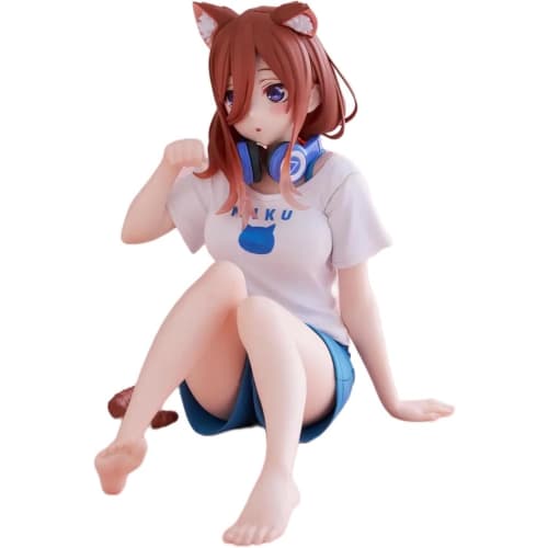 The Quintessential Quintuplets Desktop Cute Figure Nakano Miku Original Cat Room Wear Ver. 1 Type