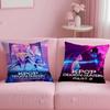 K-Pop Demon Hunters Pillow Case Soft Plush Fabric Double-Sided Printed Cushion Cover Warm Winter Sofa Pillow Case For Home