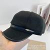 Vintage British woolen hat Children's wide brim shows small face Breathable octagonal hat Fashion versatile painter hat Newsboy hat