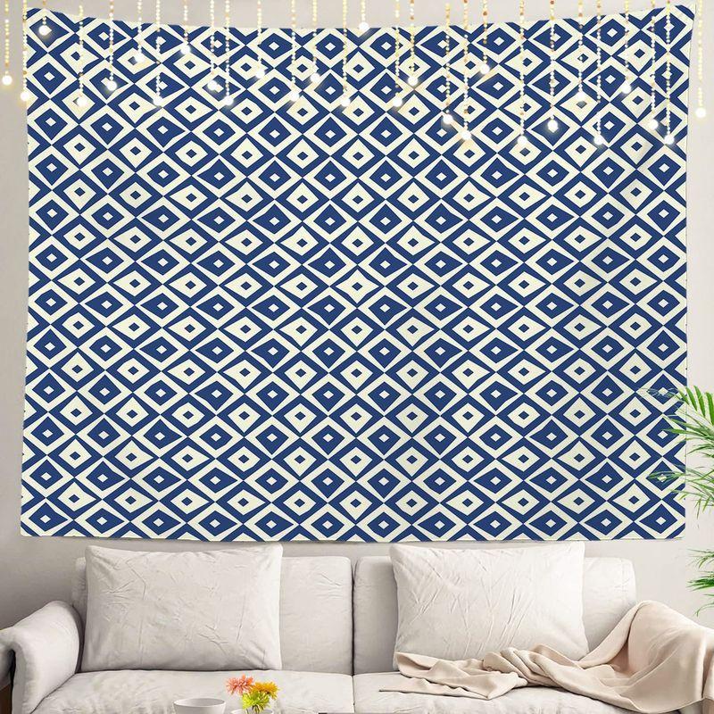 Geometric Boho Pattern Tapestry, Polyester Minimalist Wall Hanging, Aesthetic Living Room Bedroom Home Decor, Gift