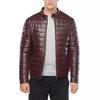 Brown Leather Jacket Biker Motorcycle Men's Bomber Genuine Lambskin Handmade Stylish