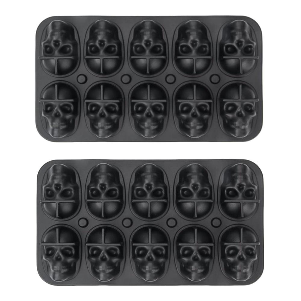 Kreativní 3D forma lebky Forma na ledové kostky do mrazáku Výrobník ledových koulí s lebkou na whisky Bez BPA Formy na led Snadné vyjmutí Pro nápoje Koktejl