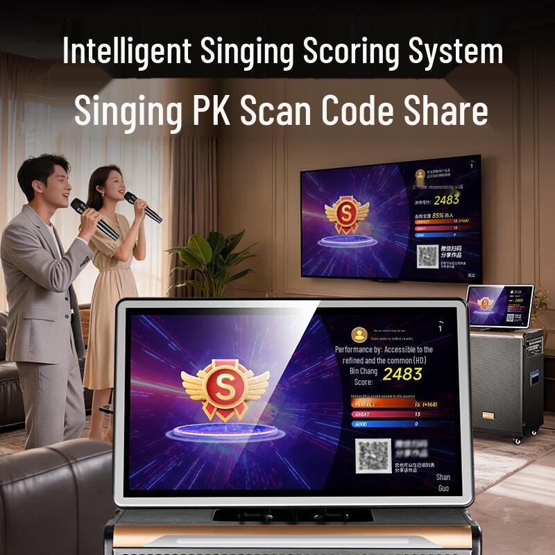 SAST SA-258plus Portable Karaoke Speaker with Display CN Plug (adapter Included)