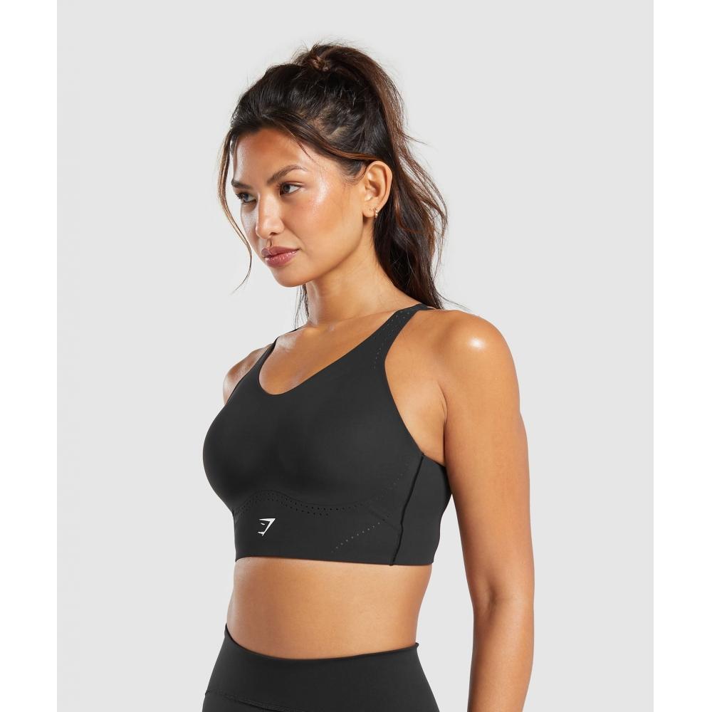 Gymshark Longline Crossback Sports Bra Black B6a6l Bb2j