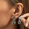 New 2 Styles Trendy Elegant Black Acrylic Pendant Earring for Women Classic Drop Earrings Charms Daily Wear Jewelry Gift