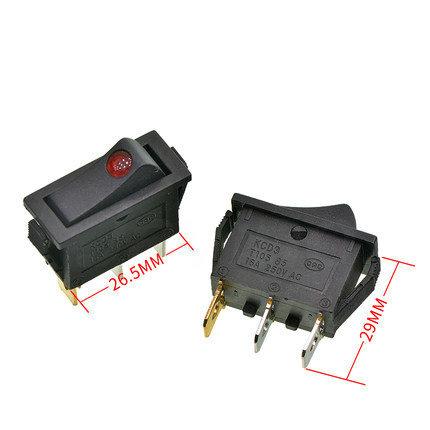 Stlxy KCD3 Rocker Switch ON-OFF 2 Position 3 Pin Electrical equipment With Light Power Switch 16A 250VAC/ 20A 125VAC