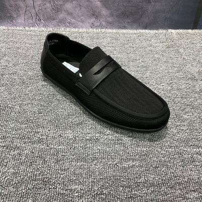 Spring and Summer Mesh Fly-woven Doudou Shoes Breathable Men's Fashion Trend Short Black Casual Leather Shoes One-pedal Cover