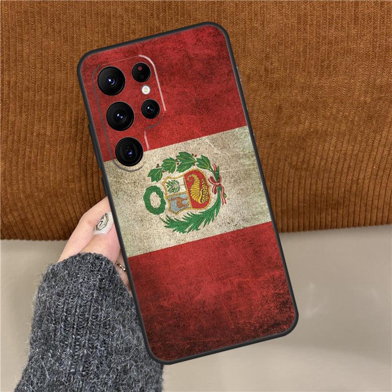 

Peru Flag Phone Case For Samsung Galaxy S25 Ultra S9 S10 S20 S21 S22 Plus S24 FE S23 Ultra Back Cover Galaxy S23Ultra