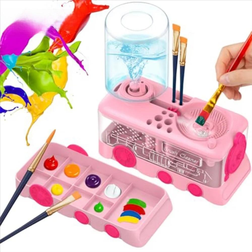 Automatic Water Circulation Paint Brush Clean Device Cleaning Machine Paint Brush Rinser  Kids