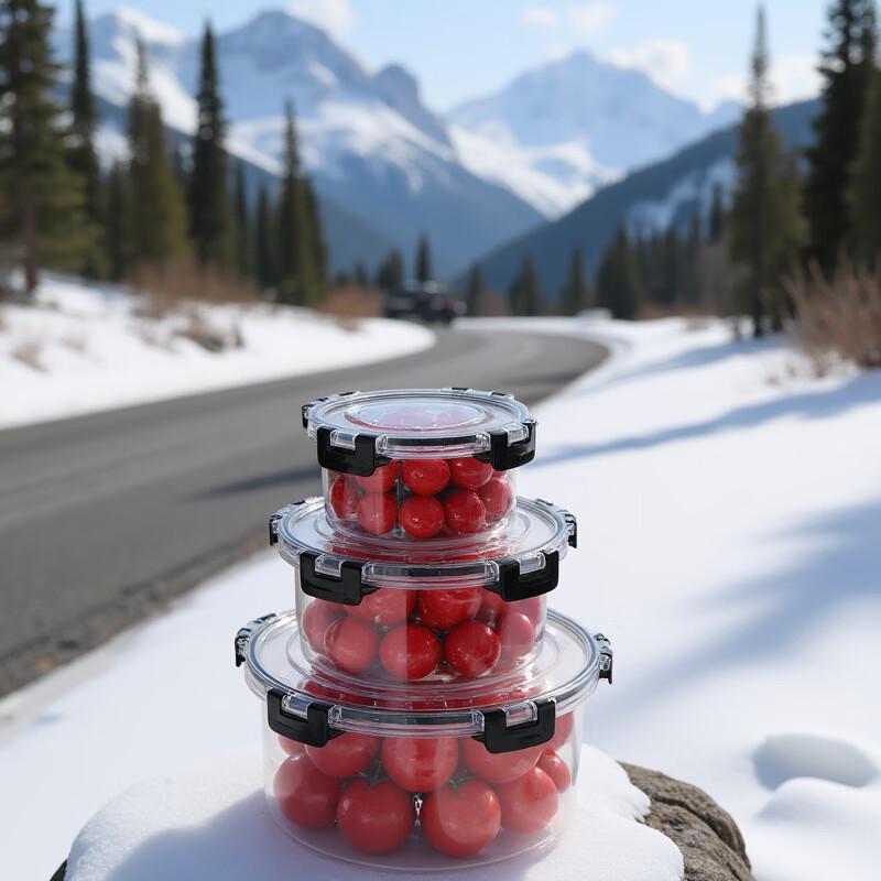 Shankey Runde durchsichtige Lebensmittelaufbewahrungsbehälter