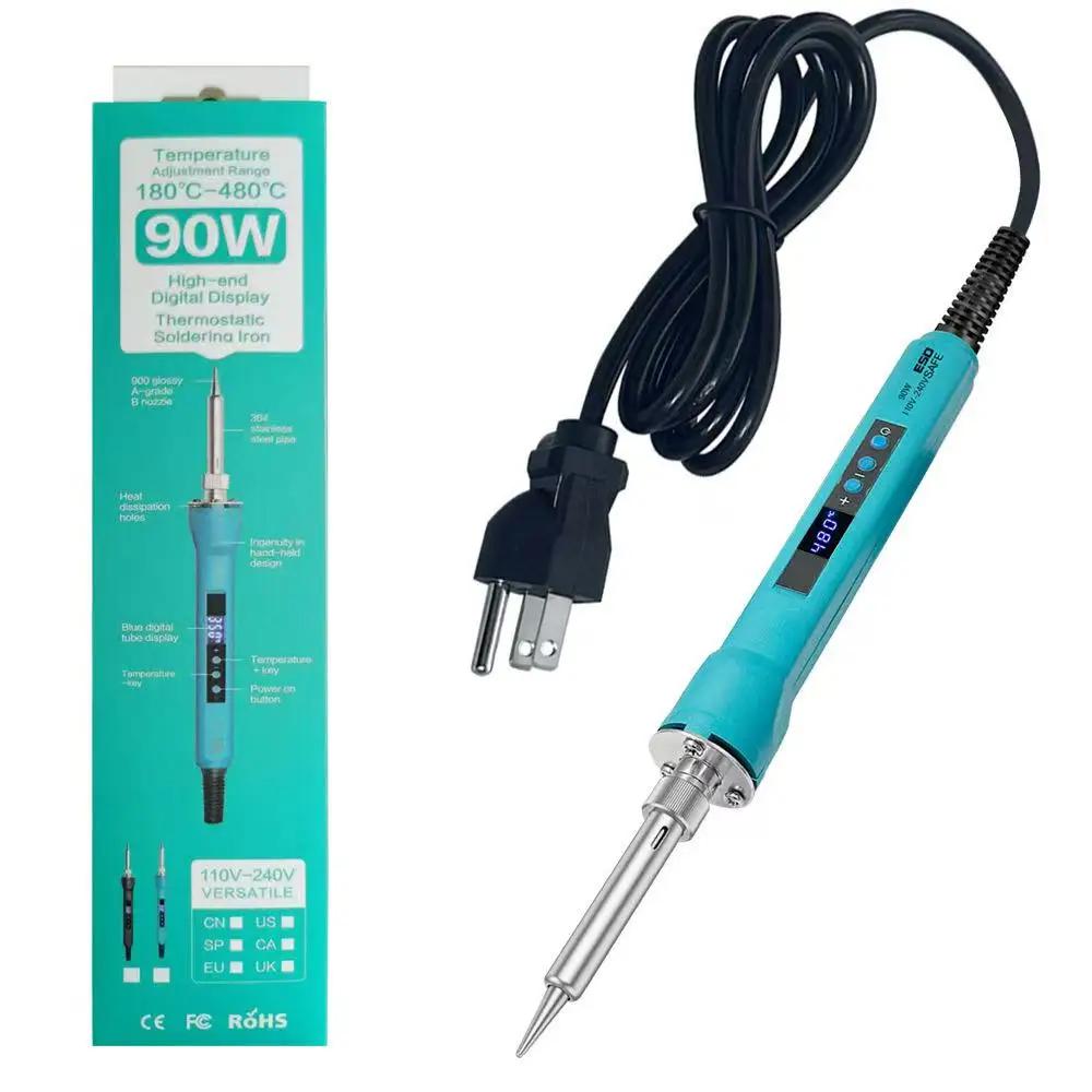 AC 220V 90W Electric Soldering Iron Adjustable Temperature Internal Heating LED Digital Display Welding Pen Repair Tools