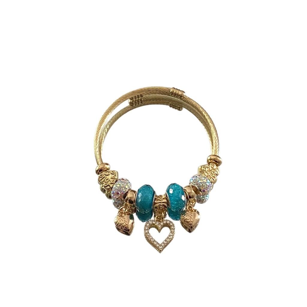 Modisches Herz-Charms-Armband mit verstellbarem Wasserfall-Stil zum Verschenken