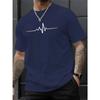 Creative Print Men's Fashionable Summer Crew Neck Short Sleeve Sports T-shirt, Comfortable And Versatile
