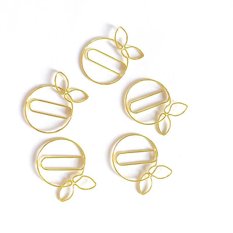 Colorful Fruit-Shaped Orange Cartoon Paperclips