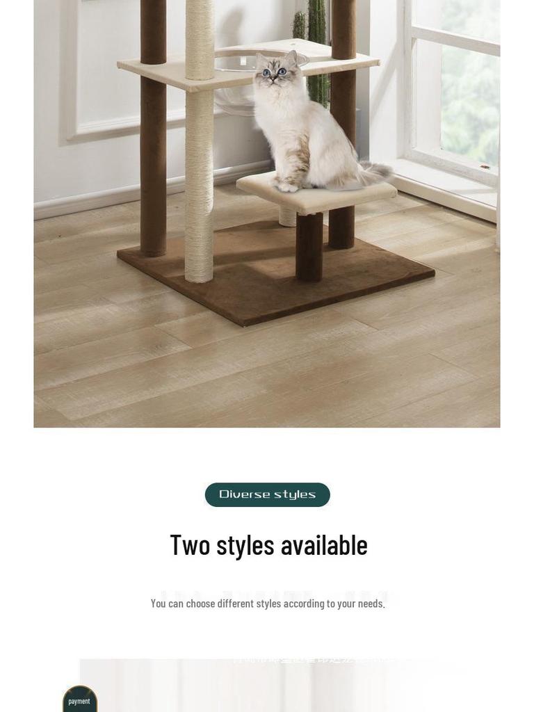All-in-One Large Cat Tree & House with Bed & Sisal Scratching Post - Perfect for Ragdoll & Maine Coon - Free Shipping