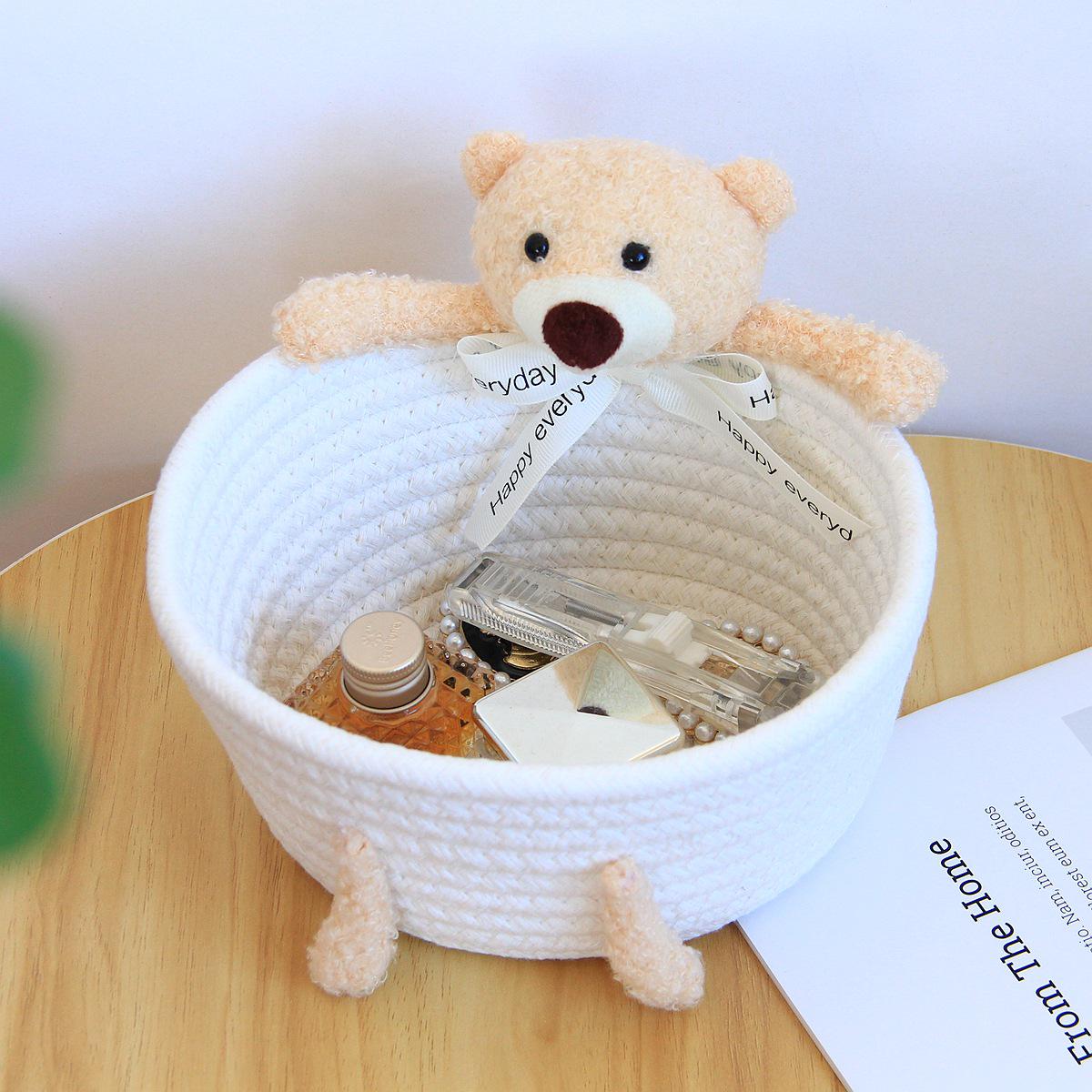 

Hand-woven Cute Rabbit Storage Basket for Entryway & Desktop Small 20x17x10cm, 0.2kg