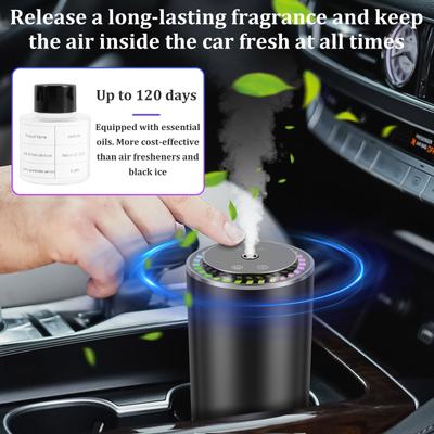 Smart Car Diffuser Humidifier Rechargeable Auto Air Purifier with 3 Adjustable Concentration Auto On/Off Air Freshener Diffuser