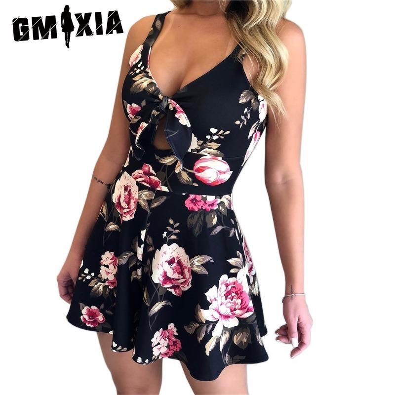 GMXIA Moda damă ocazional imprimeu culoare solidă vară primăvară pantaloni cu bretele fără mâneci Salopete și salopete