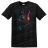 Skeleton T Shirt Gothic Skull In Top Hat with Drink and Smoke Tee