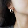 French Ring Earrings New Year's Trendy Earrings Niche Design Plain Ring Ear Buckle