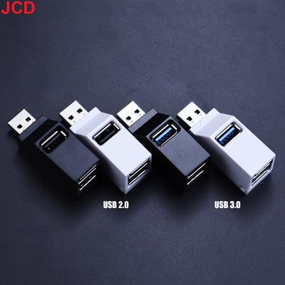 JCD 1pcs USB 2.0 3.0 HUB Adapter Extender Mini Splitter Box 1 To 3 Ports High Speed USB 2.0 For PC Laptop U Disk Card Reader