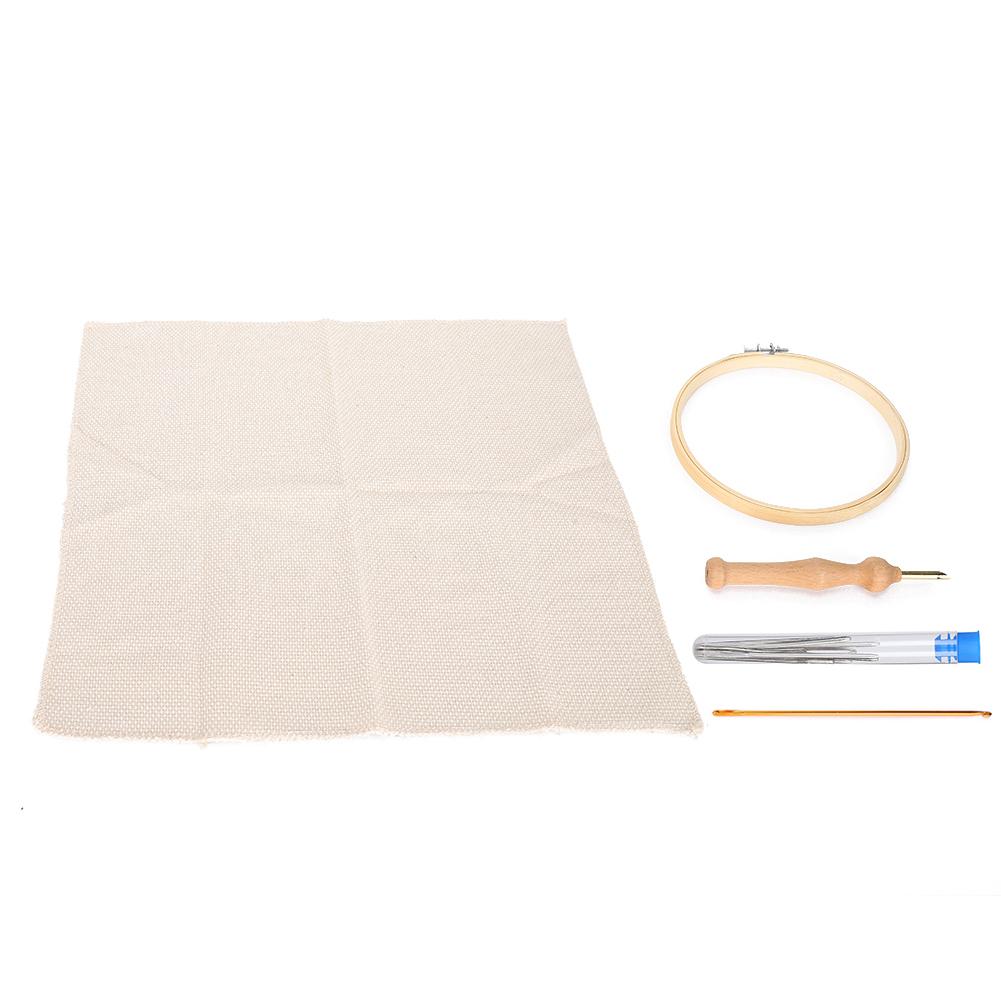 Kit Broderie Punch Needle Cercuri DIY Lână Groasă Tub de Alamă Fir Foarfece Set de Unelte