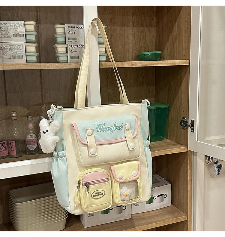 College Cute Large Capacity Middle And High School Students Computer School Bag Casual Versatile Backpack Commuting Sweet Makeup Bag
