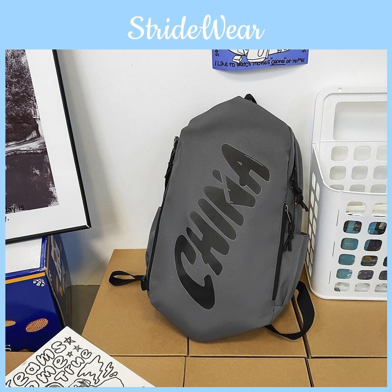 Simplified Letter Print Student Large Capacity Casual Backpack School For