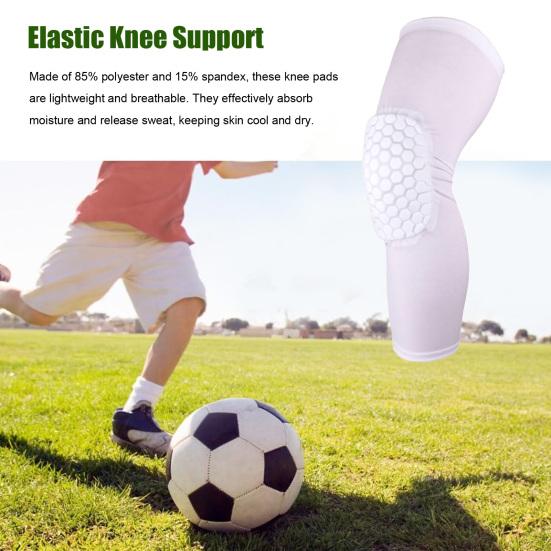 Knee Pads Compression Padded Long Leg Sleeve Knee Protection Brace for Basketball
