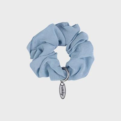 Women's Metal Embellished Scrunchie Sky Blue