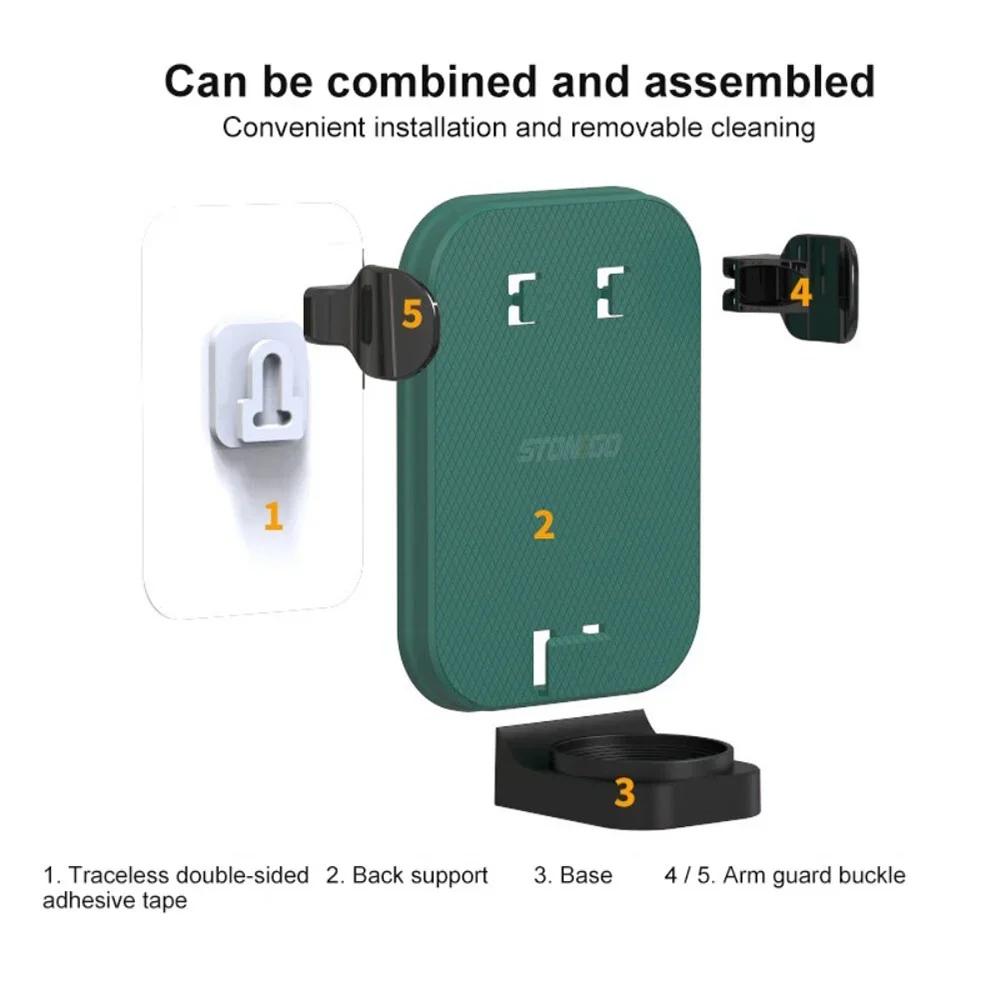 Elektrischer Zahnbürstenhalter Wandmontiert Badezimmerzubehör Spurloser Zahnbürstenständer Gestell Heimorganisator