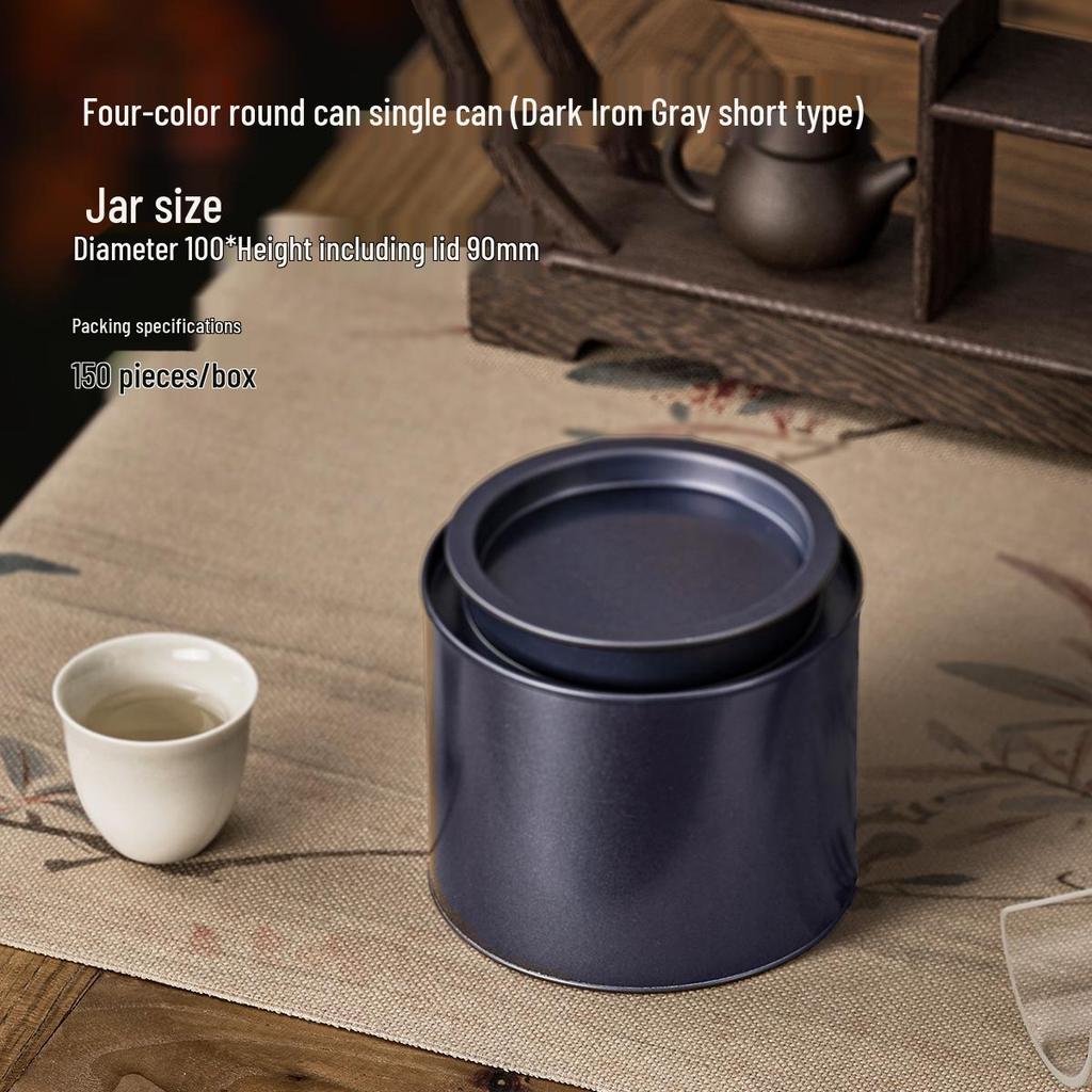 Square Tinplate Tea Can for Longjing Green Tea - Empty Packaging