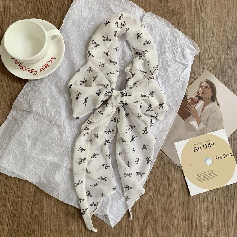 Fashion Thin Polka Dot Long Ribbon Scarf Shawl Elegant Neck Protection Neckerchief Narrow Tie Neck Scarf Costume Accessories