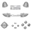 eXtremeRate Transparent Replacement Buttons for Xbox Series X LB RB LT RT Bumper Triggers ABXY Sync Share Key & X, D-pad Start/Back [Clear Black]