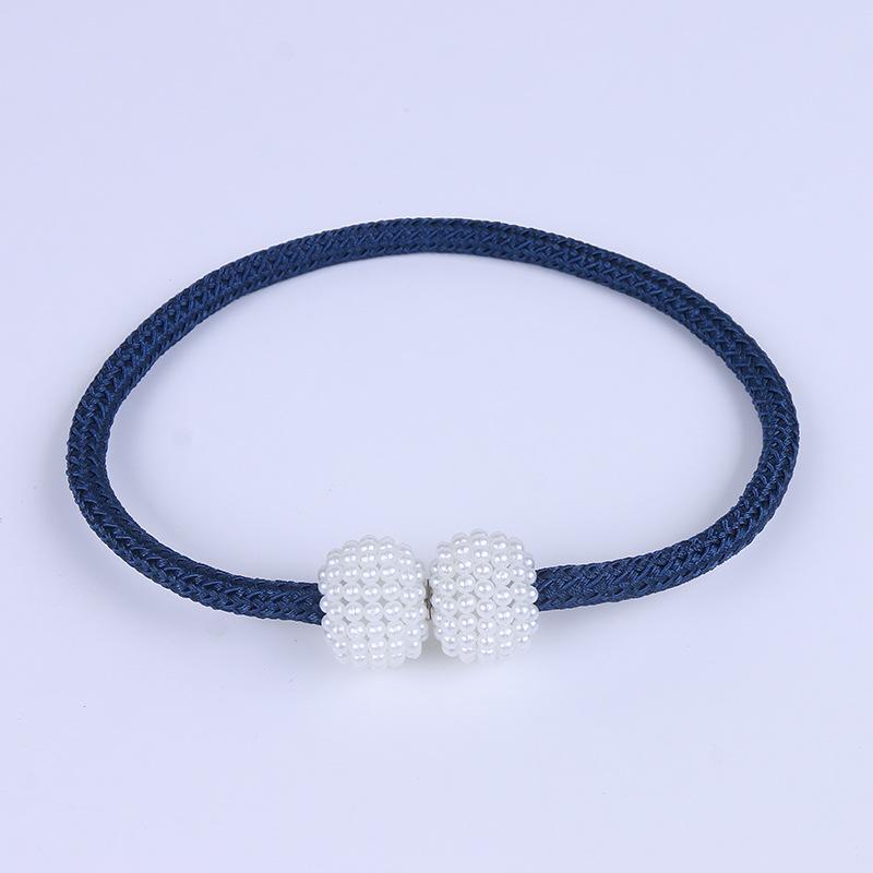 No-Drill Small Pearl Magnetic Curtain Tiebacks Rope Buckle Straps