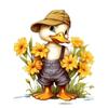 2pcs 5D DIY Full Round Drill Diamond Painting Duck In a Hat Kit Decor 30x40cm