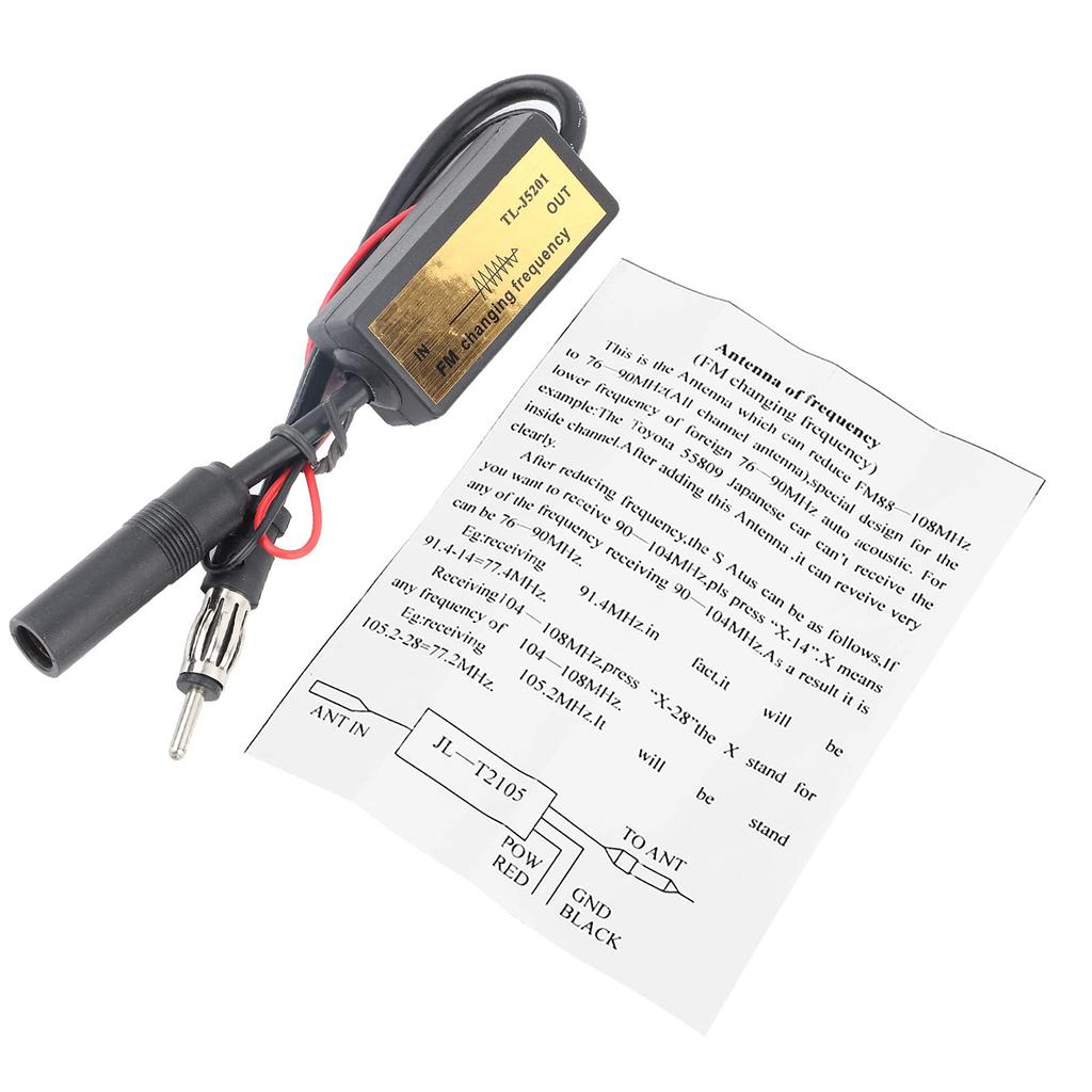 AKLOSIPY Samochodowa Antena Częstotliwości Bezprzewodowy Ekspander Pasm FM dla Samochodów Japońskich, Wzmocniona Wydajność Odbioru 76-90MHz