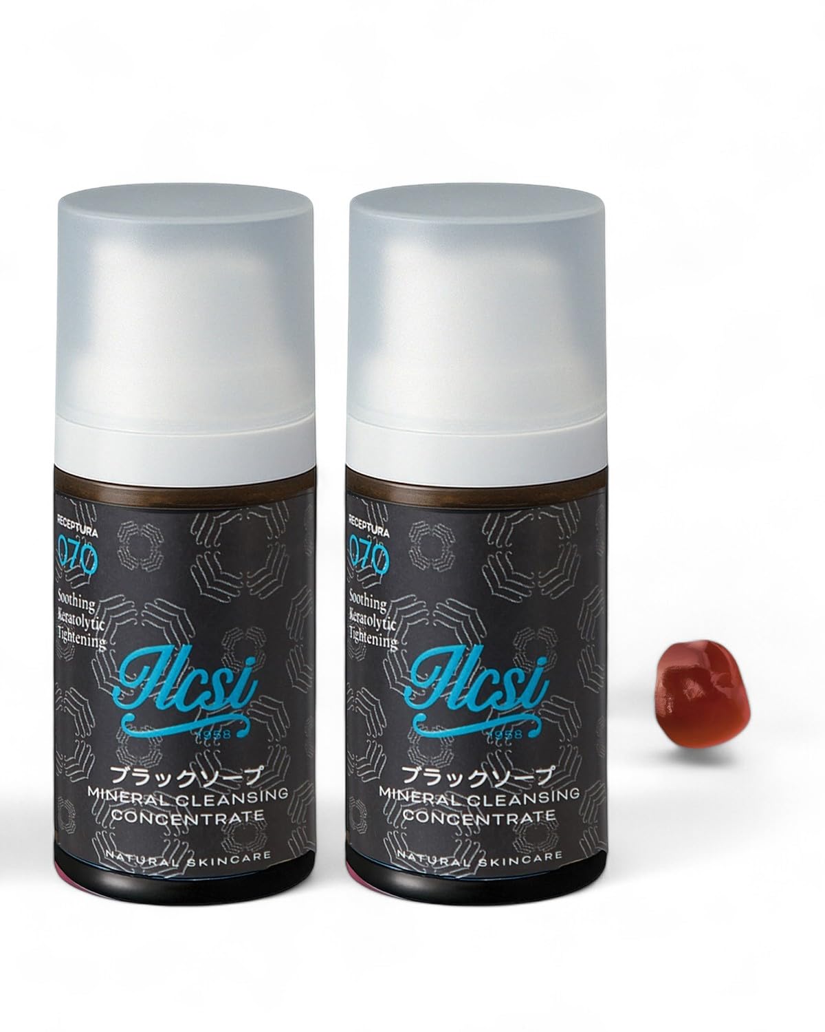 

ILCSI Ilchi Черное мыло для лица Удаляет и Мертвые для Сухой и Чувствительной 15 мл x 2 Очищающее средство, Поры, Черные точки, Кожа, Кожа,