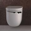 Blalck 3D Toilet Monster Peep Art Decal -Funny Bathroom Seat Decor Removable Sticker -Cute Toilet Lid Decals